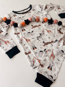 HALLOWEEN ZOO BOO • kids bamboo pjs (two-piece)