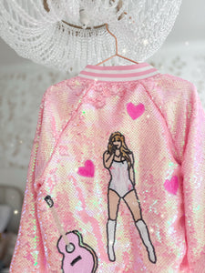 LOVER • sequin bomber jacket