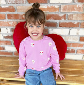 SKELLY LOVE • kids pullover ORCHID