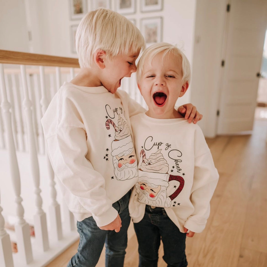 CUP OF CHEER • kids pullover SUGAR COOKIE CLOSEOUT