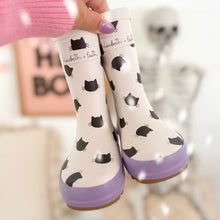 Load image into Gallery viewer, BLACK CATS • rain boots CLOSEOUT