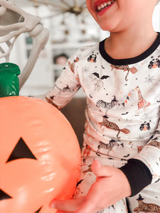 HALLOWEEN ZOO BOO • kids bamboo pjs (two-piece)