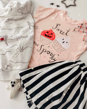 Load image into Gallery viewer, SWEET N SPOOKY Cupcakes• women + kids tee (peach)