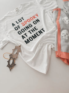 A LOT OF SPOOKY • heavyweight tee (women + kids) CLOSEOUT