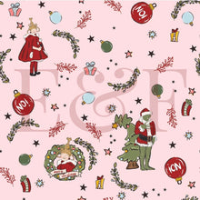 Load image into Gallery viewer, GRINCHMAS • kids PINK twirl dress