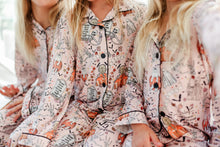 Load image into Gallery viewer, HOUSE IS HAUNTED • kids button down pj&#39;s (two-piece)