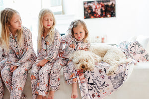 HOUSE IS HAUNTED • kids button down pj's (two-piece)