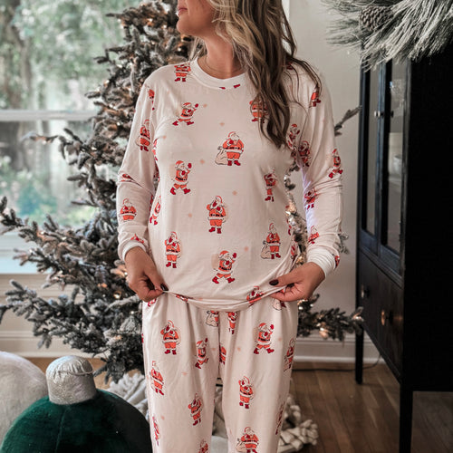 RETRO SANTA • women's jogger style pjs