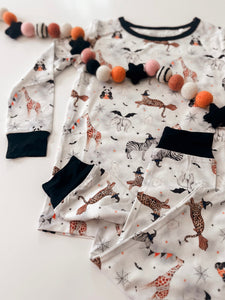 HALLOWEEN ZOO BOO • kids bamboo pjs (two-piece)