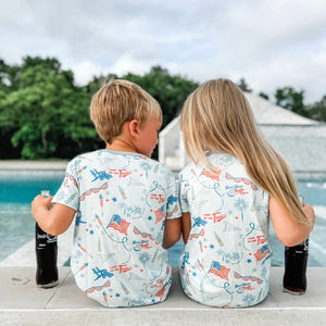 AMERICAN SUMMER • bamboo pj short sets (flash)