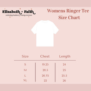 LUCKY • ringer tees (women + kids) pink + green