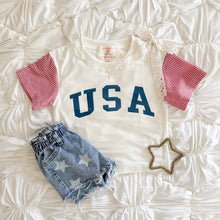 Load image into Gallery viewer, GINGHAM USA • women&#39;s tee