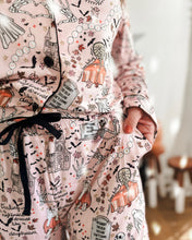 Load image into Gallery viewer, HOUSE IS HAUNTED • button down pj&#39;s (women) two-piece