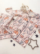 Load image into Gallery viewer, HOUSE IS HAUNTED • button down pj&#39;s (women) two-piece