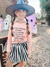 Load image into Gallery viewer, Twirl Skirt • kids/youth  (BEETLEJUICE STRIPE)