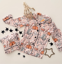 Load image into Gallery viewer, HOUSE IS HAUNTED • button down pj&#39;s (women) two-piece