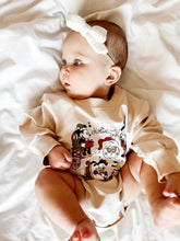 Load image into Gallery viewer, VINTAGE CHRISTMAS MOUSE + FRIENDS • baby bubble romper (french terry)