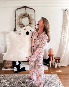 HOUSE IS HAUNTED • button down pj's (women) two-piece