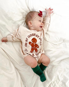 GINGERBREAD • baby bubble romper (french terry)
