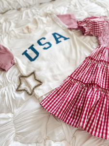 GINGHAM USA • women's tee