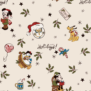 VINTAGE CHRISTMAS MOUSE + FRIENDS • bow