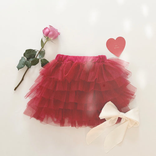 LAYERED TUTU (berry red)