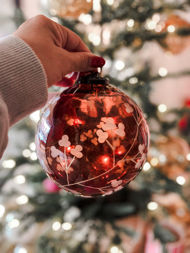 Winterbloom Etched Glass Ornament