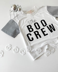 BOO CREW •contrast stripe sleeves (women + kids)