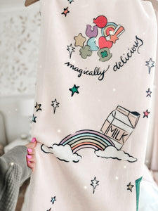 MY LUCKY CHARM • sherpa throw blanket FLASH