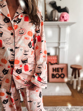 Load image into Gallery viewer, HALLOWEEN NIGHT • button down pj&#39;s (women + youth) two-piece