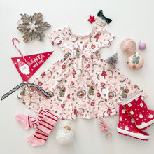 Load image into Gallery viewer, GRINCHMAS • kids PINK twirl dress