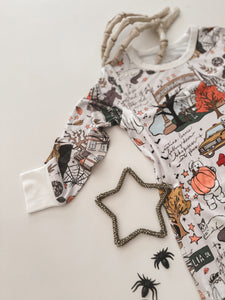 TAY-LOWEEN • baby zipper pjs