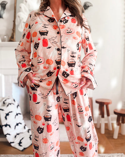 HALLOWEEN NIGHT • button down pj's (women + youth) two-piece