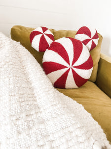 PEPPERMINT MOUSE • throw pillow