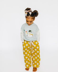 Flowy Pant • kids (CHARTREUSE POLKA DOT)