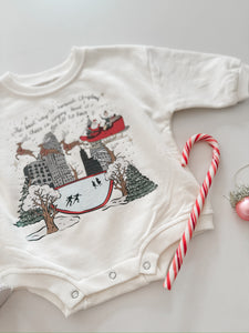 SPREAD CHRISTMAS CHEER • baby bubble romper (french terry) SUGAR COOKIE