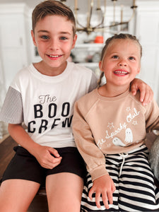 BOO CREW •contrast stripe sleeves (women + kids)