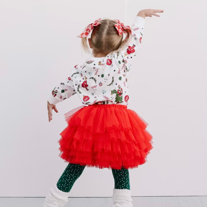 LAYERED TUTU (berry red)