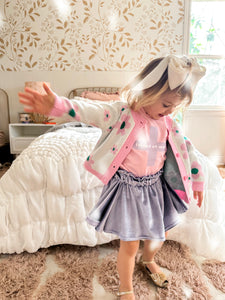 Paper bag skirt • kids (velvet lilac)