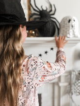 Load image into Gallery viewer, HOUSE IS HAUNTED • kids button down pj&#39;s (two-piece)