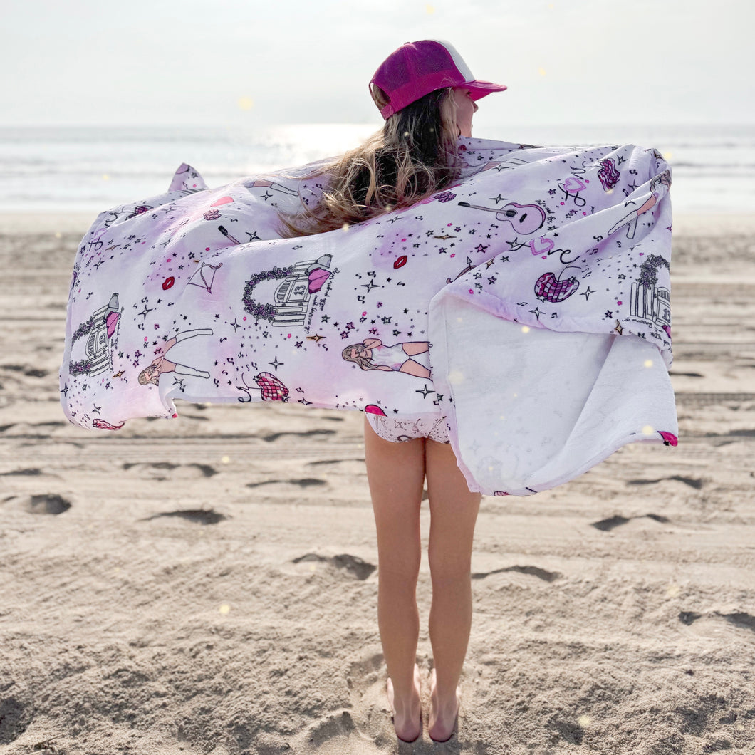 LOVER • watercolor beach towel