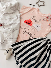 Load image into Gallery viewer, SWEET N SPOOKY Cupcakes• women + kids tee (peach)