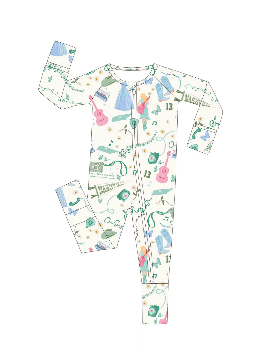 DEBUT • baby zipper pjs (one-piece)