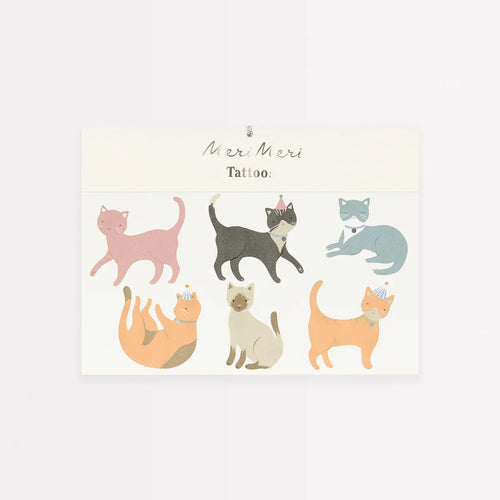 Cat Temporary Tattoos by Meri Meri