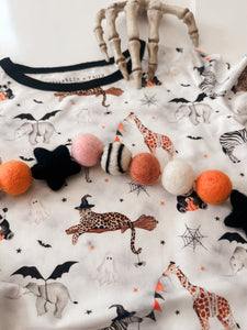 HALLOWEEN ZOO BOO • kids bamboo pjs (two-piece)