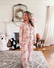 Load image into Gallery viewer, HOUSE IS HAUNTED • button down pj&#39;s (women) two-piece