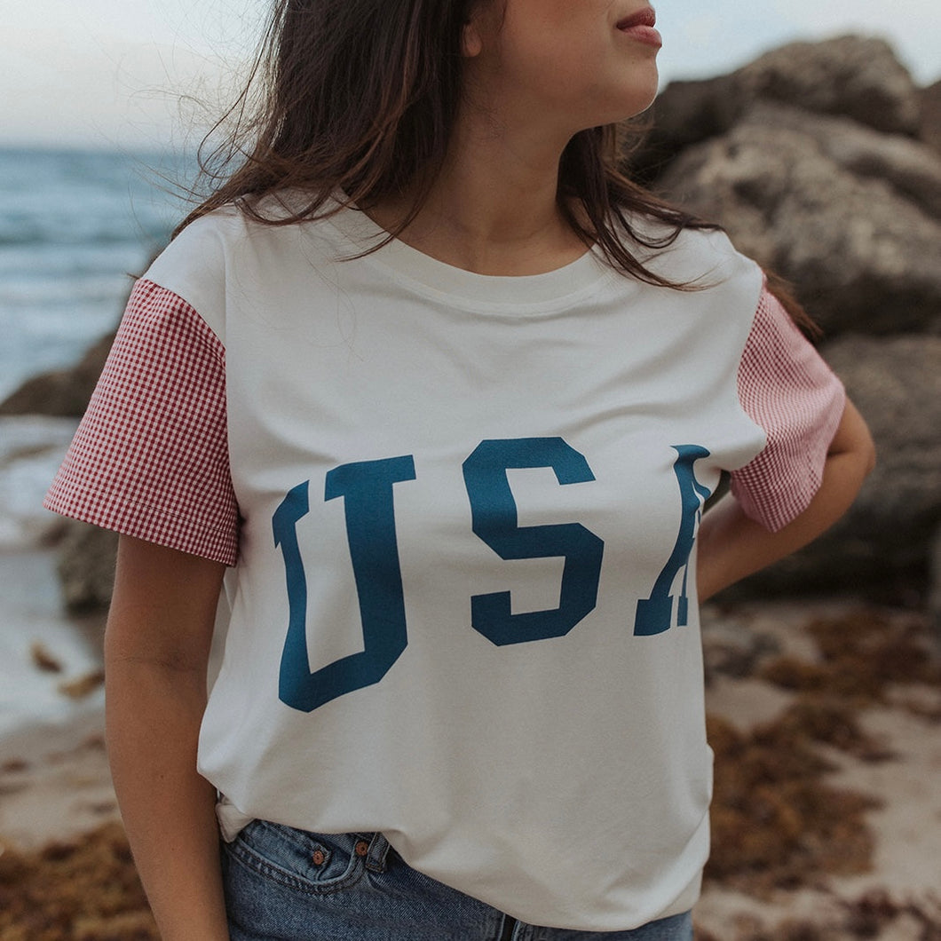 GINGHAM USA • women's tee