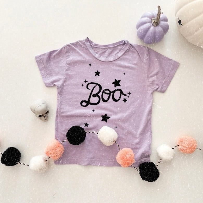 BOO • kids tee (LILAC)