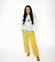 Load image into Gallery viewer, Flowy Pant • womens (CHARTREUSE POLKA DOT)