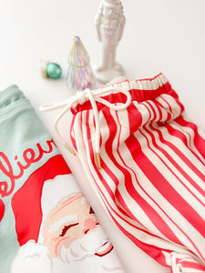 CANDY CANE STRIPE • kids ankle pants